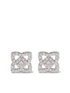 De Beers 18kt White Gold Enchanted Lotus Diamond Small Stud Earrings
