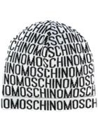Moschino Logo Beanie, Men's, Black, Wool