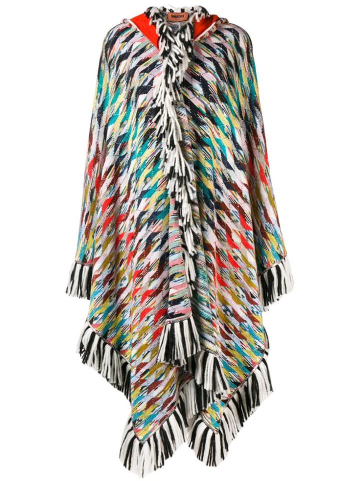 Missoni Hood Fringed Cardi-coat - Nude & Neutrals