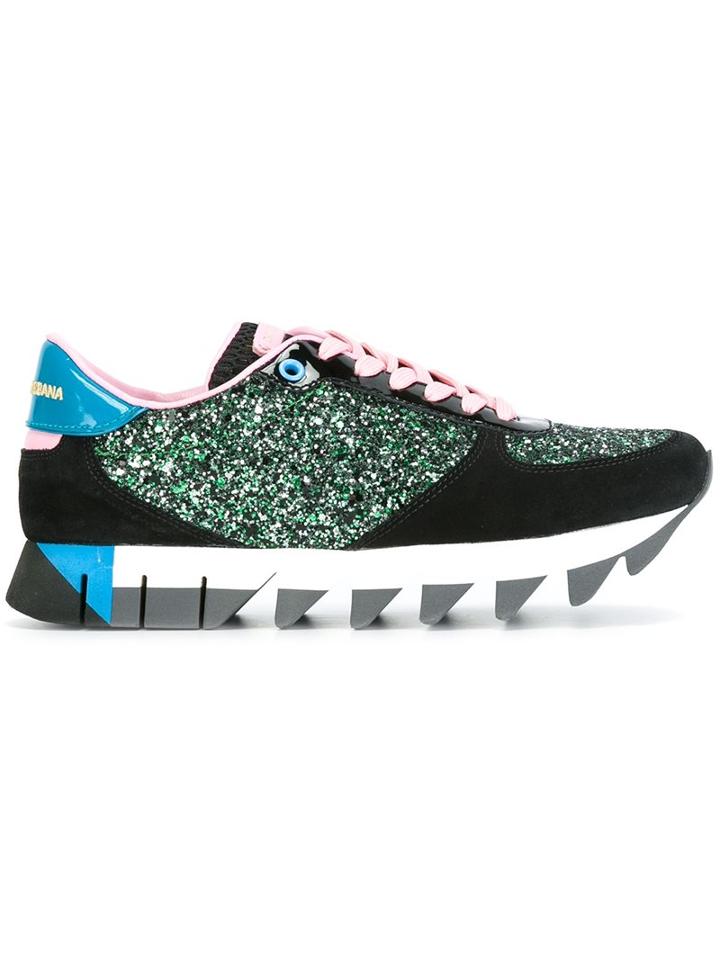 Dolce & Gabbana 'capri' Glitter Sneakers