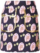 Peter Jensen Gary-print Double Pocket Skirt - Blue