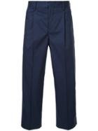 Tomorrowland Cropped Straight Trousers - Blue