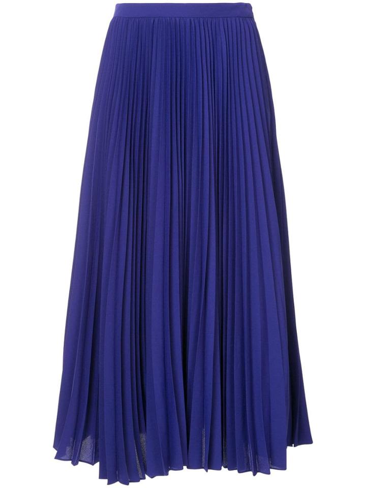 Le Ciel Bleu Pleated Georgette Skirt - Pink & Purple