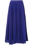Le Ciel Bleu Pleated Georgette Skirt - Pink & Purple