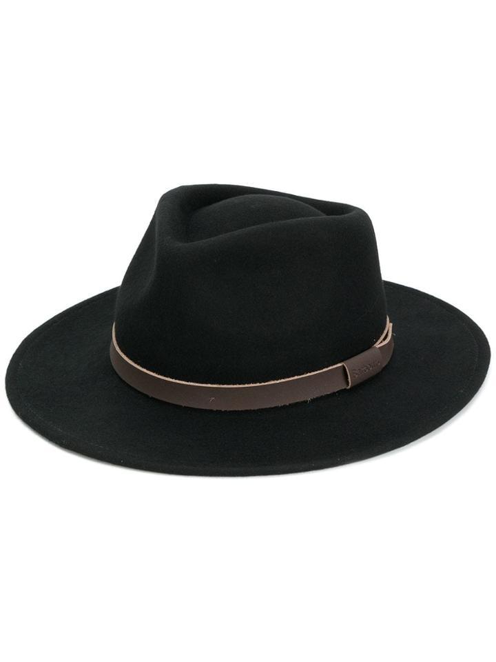 Barbour Logo Embossed Fedora - Black