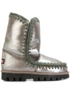 Mou Metallic Winter Boots - Grey