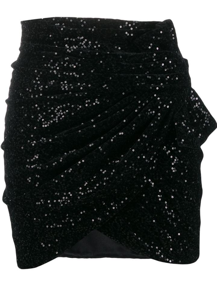 Saint Laurent Sequinned Mini Skirt - Black