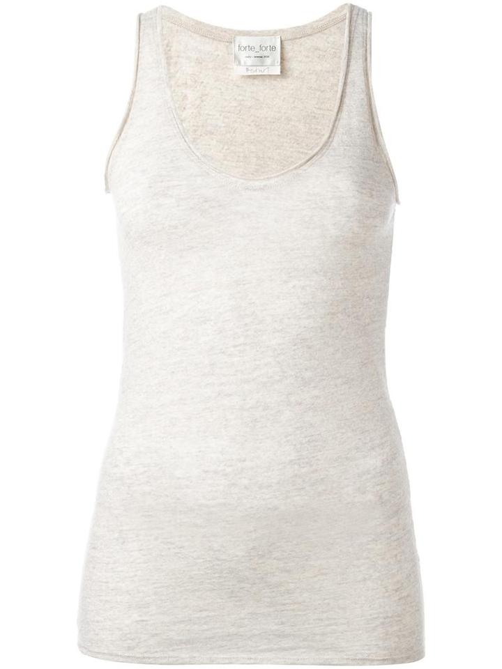 Forte Forte Scoop Neck Tank, Women's, Size: 2, Nude/neutrals, Virgin Wool