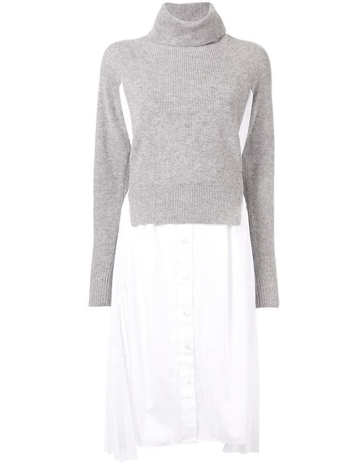 Sacai Roll Neck Jumper Dress - Grey