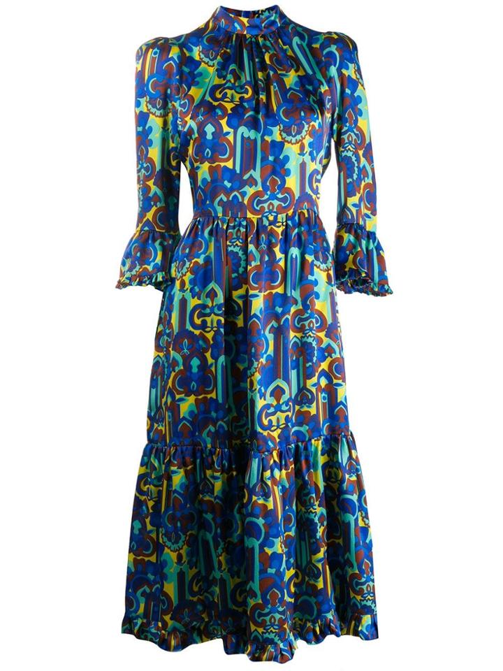 La Doublej Midi Visconti Dress - Blue
