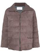 Fabiana Filippi Padded Zipped Jacket - Pink & Purple