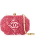 Chanel Vintage Quilted Cc Logos Single Chain Shoulder Bag - Pink &