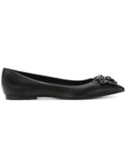 Versace Medusa Palazzo Ballerina Shoes - Black