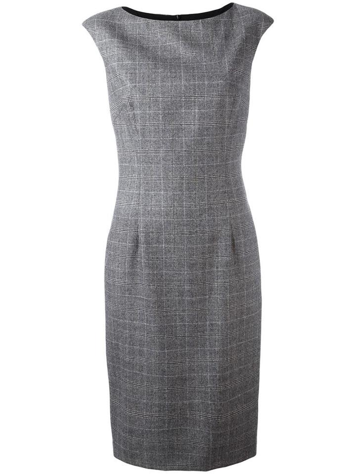 Les Copains Fitted Classic Dress, Women's, Size: 42, Grey, Virgin Wool/spandex/elastane/polyester/acetate