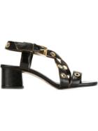 L'autre Chose Eyelet Detail Sandals