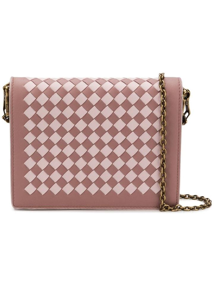 Bottega Veneta Check Intrecciato Clutch - Pink