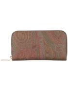 Etro Paisley Accordion Wallet - Brown