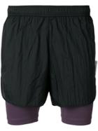 Cottweiler Layered Look Running Shorts - Black