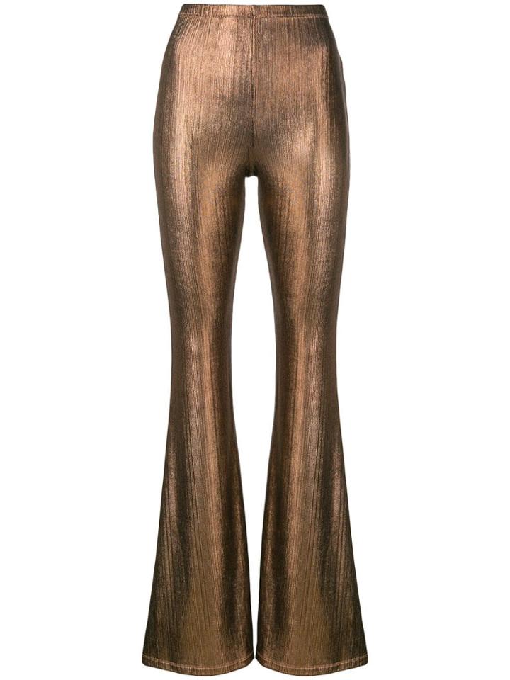 Black Coral Flared Leggings - Brown