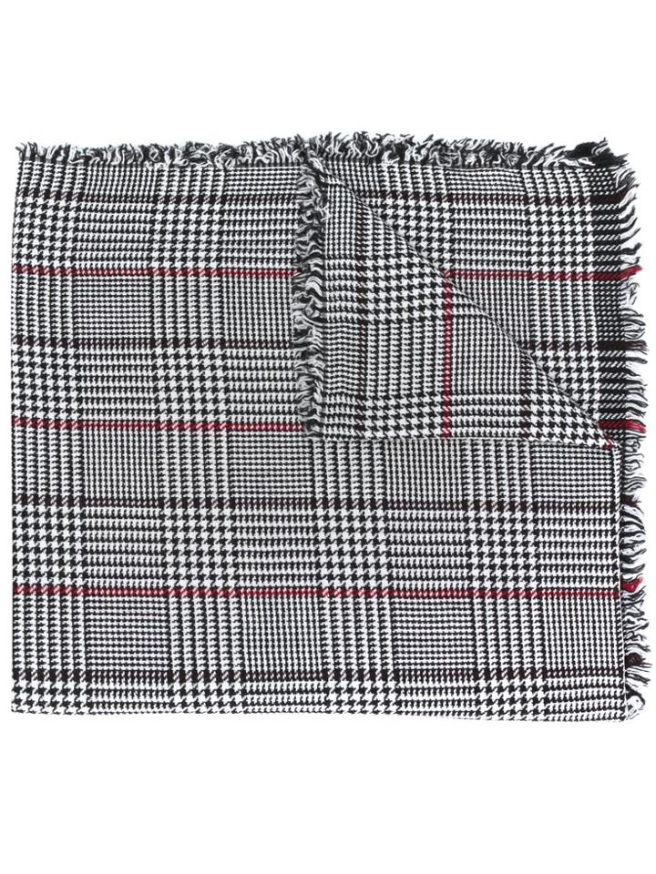 Altea Houndstooth Knit Scarf - White