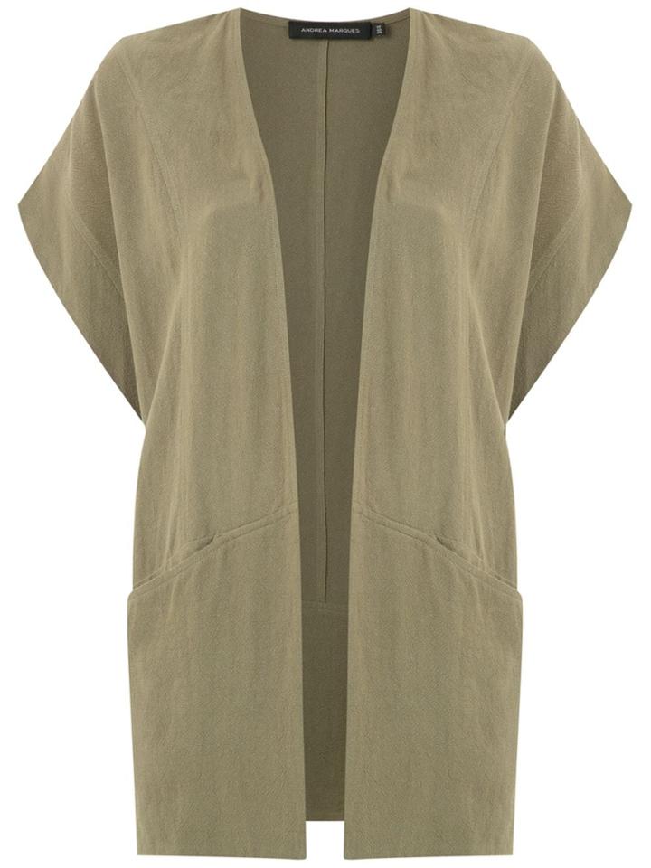 Andrea Marques Short Sleeved Cardigan - Green