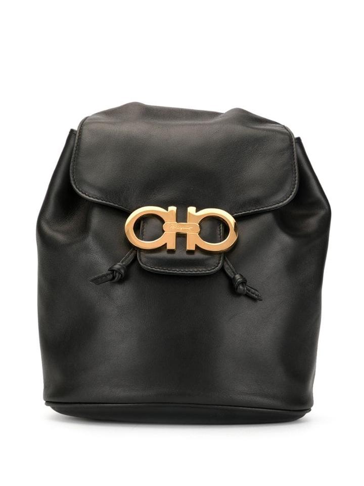 Salvatore Ferragamo Pre-owned Gancini Backpack - Black