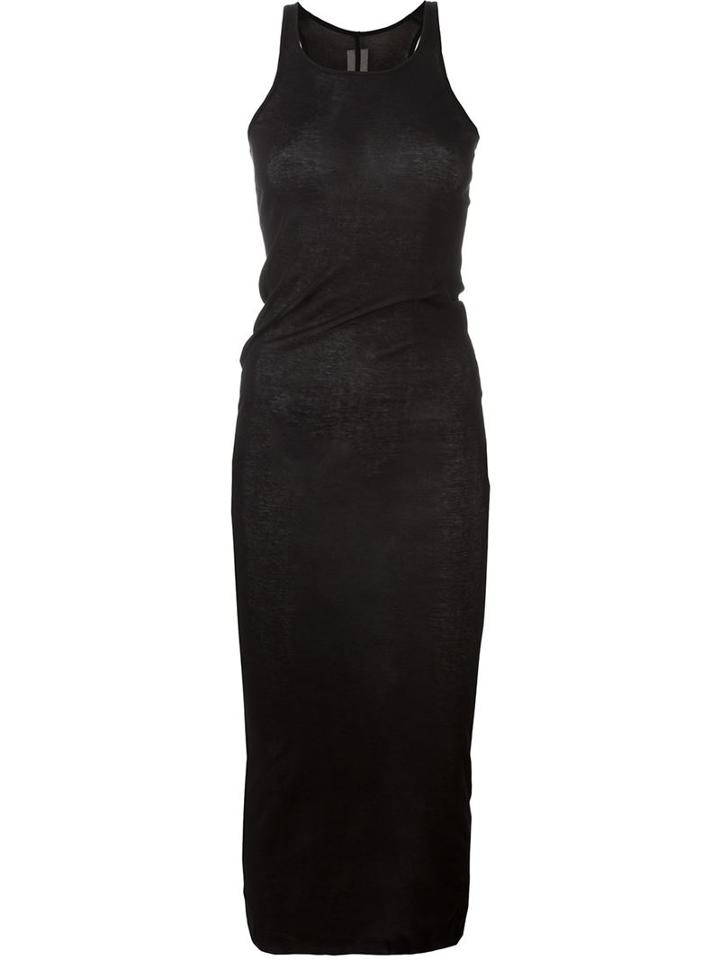 Rick Owens Tank Dress, Women's, Size: 42, Black, Cotton