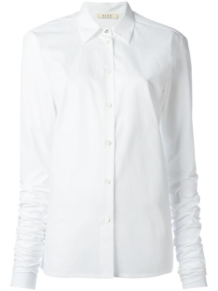 Alyx Elongated Sleeves Shirt, Women's, Size: Medium, White, Cotton