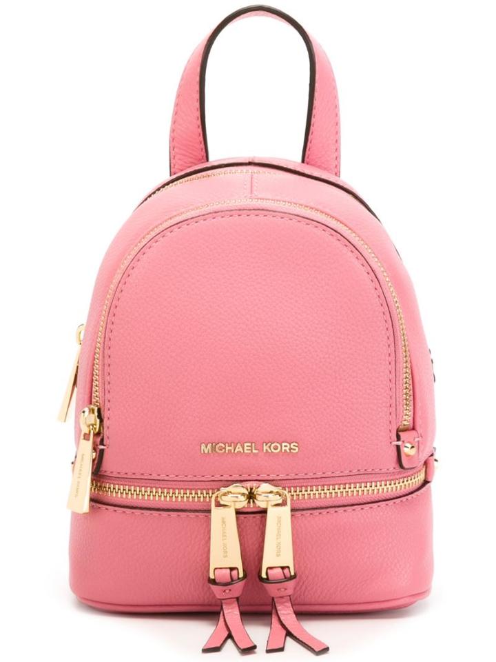 Michael Michael Kors Extra-small Rhea Backpack, Pink/purple, Calf Leather