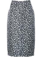 Altuzarra Floral Print Skirt, Women's, Size: 38, Blue, Acetate/silk/lurex/polyamide
