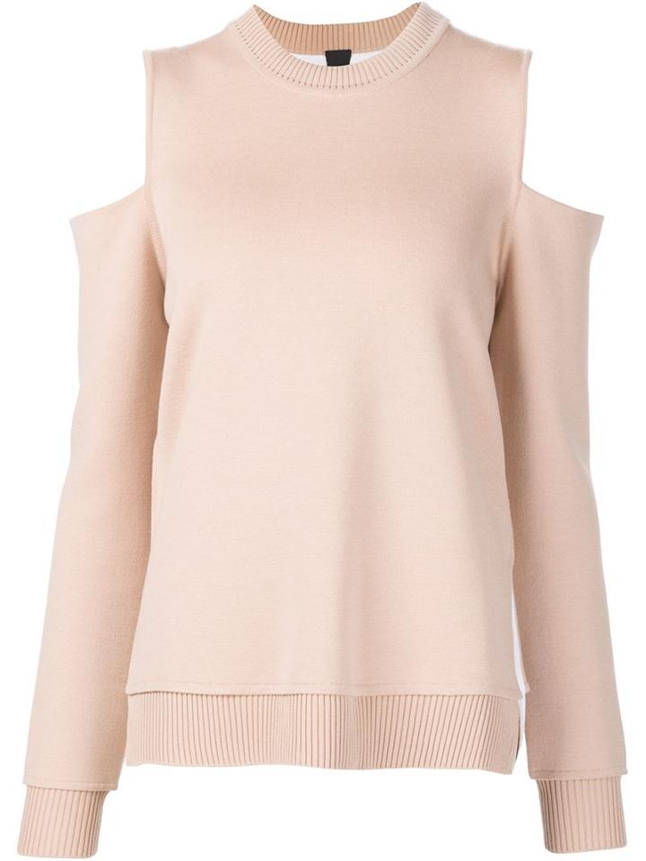 Vera Wang Cold Shoulder Jumper, Women's, Size: Small, Nude/neutrals, Elastodiene/nylon/merino