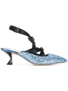 Miu Miu Glitter 55 Pumps - Blue