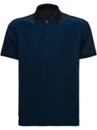 Prada Two Tone Polo Shirt - Blue