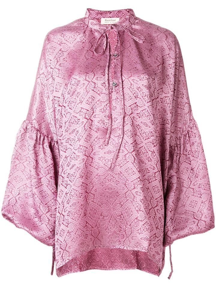 Black Coral Ilary Blouse - Pink & Purple