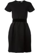 P.a.r.o.s.h. Shortsleeved Flared Dress, Women's, Size: Medium, Black, Viscose/wool