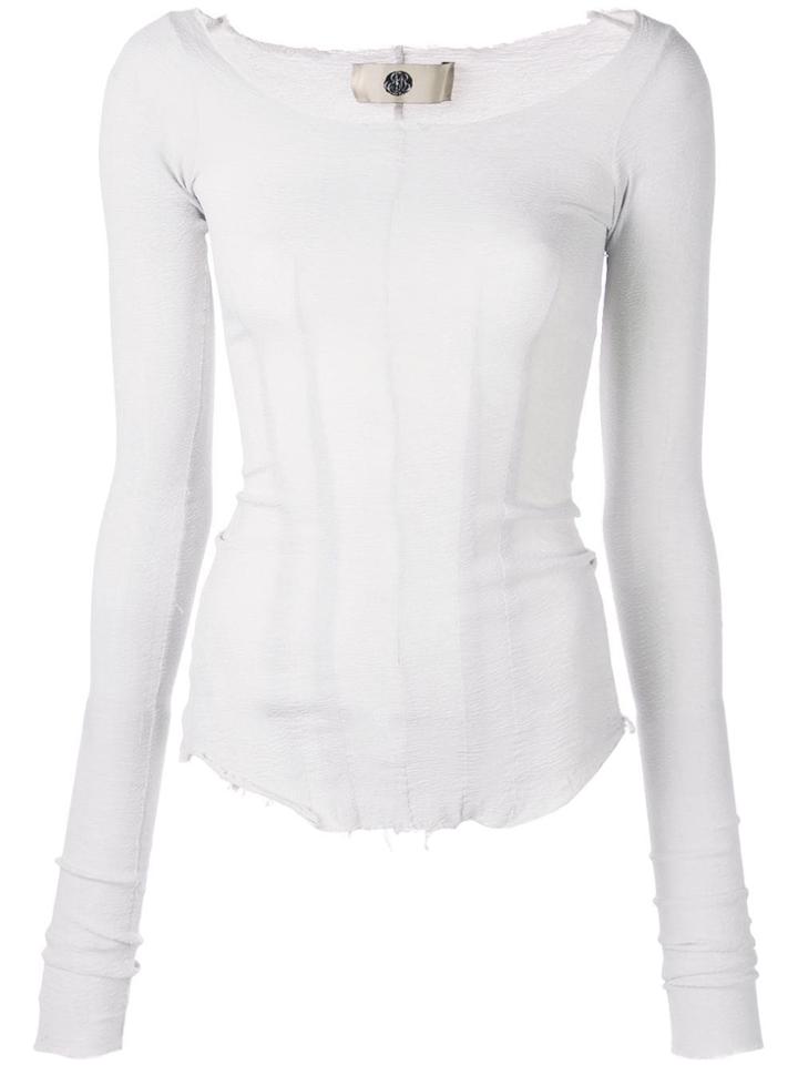 Marc Le Bihan Asymmetric Hem Sweatshirt - White