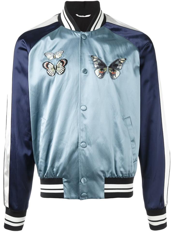 Valentino 'camubutterfly' Embroidered Souvenir Jacket