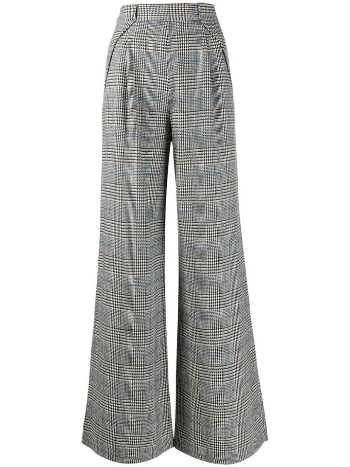 L'autre Chose Pantalone Palazzo Nero Con Spacchi - Black
