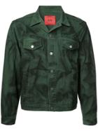 424 Spray Painted Denim Jacket - Green