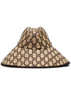 Gucci Gg Raffia Wide Brim Hat - Neutrals
