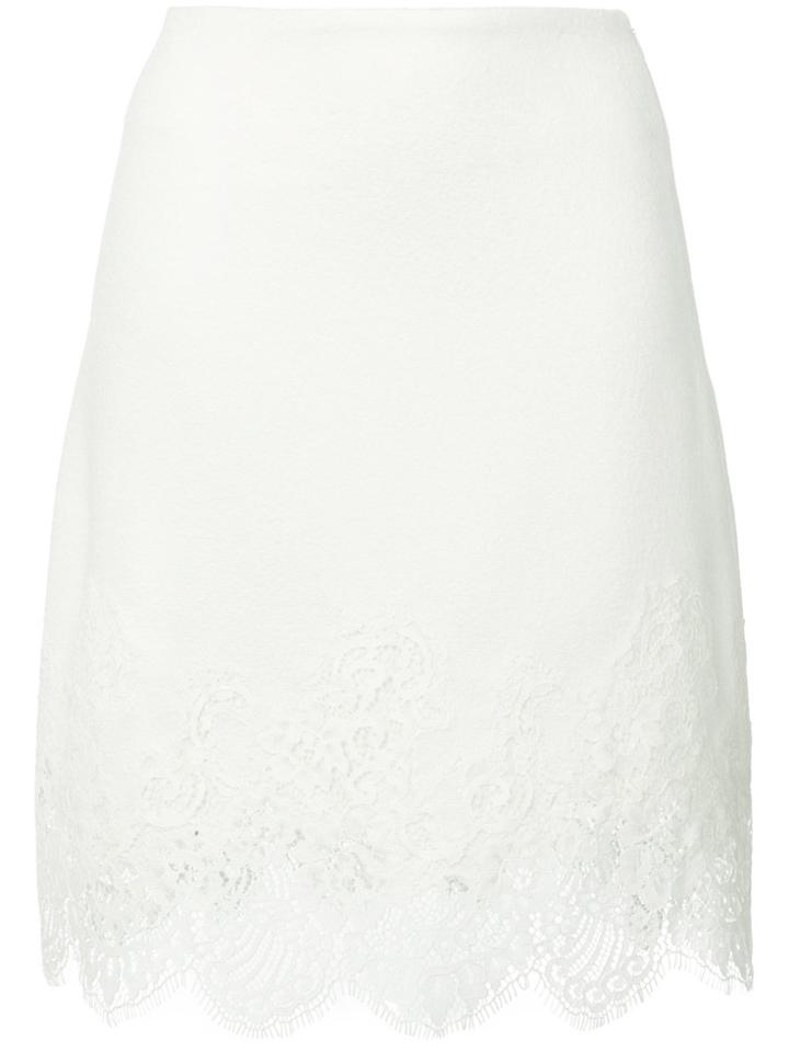 Ermanno Scervino Lace Trim Skirt - White