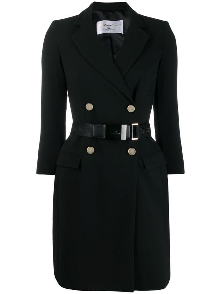 Elisabetta Franchi Fitted Blazer-dress - Black