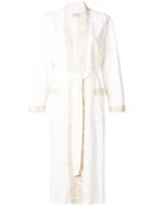 Etro Paisley Textured Belted Robe - White