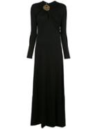Co Brooch Neck Dress - Black