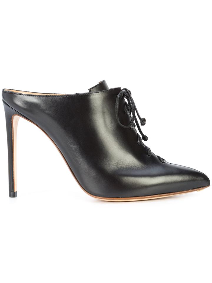 Francesco Russo Pointed Lace-up Mules - Unavailable