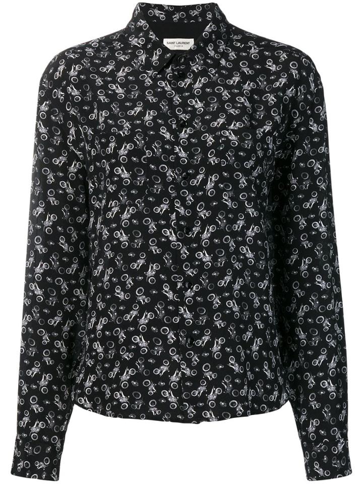 Saint Laurent Motorcycle Printed Shirt - Black