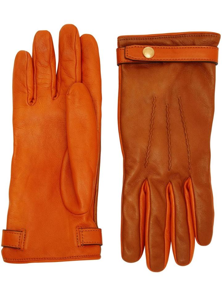 Burberry Two Tone Gloves - Brown