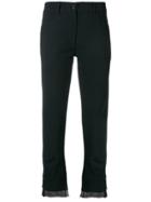 Ann Demeulemeester Sheer Panel Cropped Trousers - Black