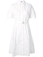 Kenzo Belted Shirt Dress - White