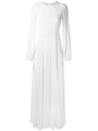 No21 - Pleated Maxi Dress - Women - Acetate/silk - 44, White, Acetate/silk